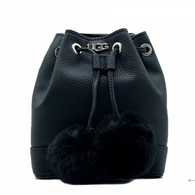 Aaliyah Bucket Crossbody Pom Black