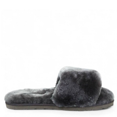 Fluff Slide Slippers Grey