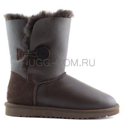 Bailey Button Metallic Chocolate