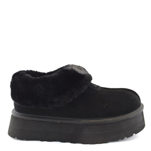 Platform Slipper Black