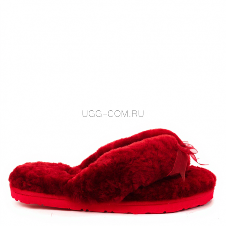 UGG Fluf Fflip Flop Rose Red